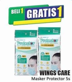 Promo Harga Wings Care Protector Daily Masker Kesehatan 5 pcs - Hari Hari