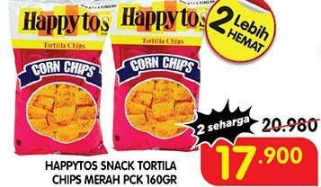 Promo Harga HAPPY TOS Tortilla Chips Merah 160 gr - Superindo