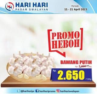 Promo Harga Bawang Putih per 100 gr - Hari Hari