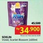 Promo Harga So Klin Liquid Detergent + Anti Bacterial Violet Blossom 1600 ml - Alfamidi