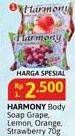 Promo Harga Harmony Sabun Batang Wangi Grape, Lemon, Orange, Strawberry 70 gr - Alfamidi