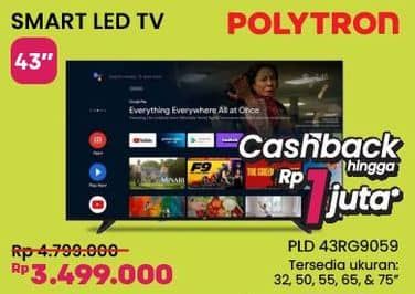 Promo Harga Polytron Smart Cinemax Google TV 43 Inch – PLD 43RG9059  - COURTS