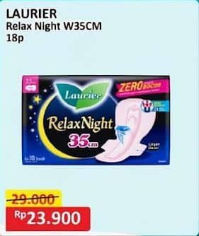 Promo Harga Laurier Relax Night 35cm 18 pcs - Alfamart