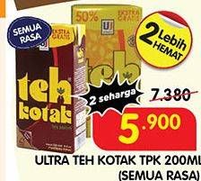 Promo Harga ULTRA Teh Kotak All Variants 300 ml - Superindo