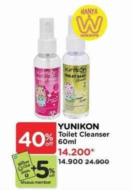 Promo Harga Yunikon Toilet Cleanser 60 ml - Watsons