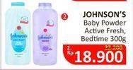 Promo Harga JOHNSONS Baby Powder Active Fresh, Bedtime 300 gr - Alfamidi