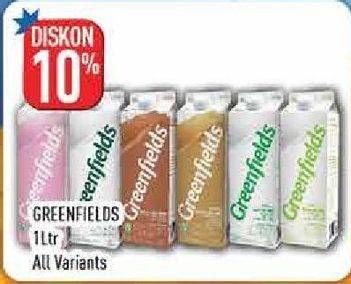 Promo Harga GREENFIELDS Fresh Milk All Variants 1000 ml - Hypermart