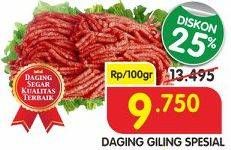 Promo Harga Daging Giling Sapi per 100 gr - Superindo