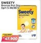 Promo Harga Sweety Bronze Pants Dry X-Pert S36+2 38 pcs - Alfamart