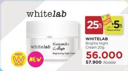 Promo Harga Whitelab Brightening Night Cream 20 gr - Watsons
