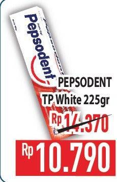 Promo Harga Pepsodent Pasta Gigi Pencegah Gigi Berlubang White 225 gr - Hypermart