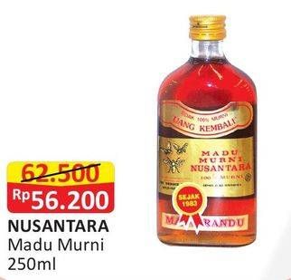 Promo Harga MADU NUSANTARA Madu Murni 250 ml - Alfamart