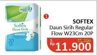 Promo Harga Softex Daun Sirih Wing 23cm 20 pcs - Alfamidi