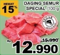 Promo Harga Daging Semur Special per 100 gr - Giant
