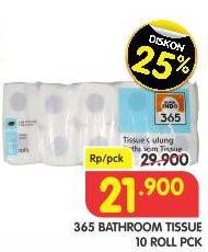 Promo Harga 365 Bathroom Tissue 10 roll - Superindo