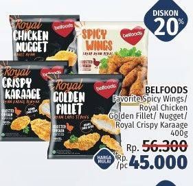 Promo Harga BELFOODS Spicy Wings/ Royal Chicken Golden Fillet/ Nugget/ Crispy Karaage  - LotteMart