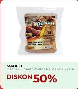 Promo Harga Mabell Mini Sosis Sapi & Ayam Bratwurst 500 gr - Yogya