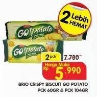 Promo Harga SIANTAR TOP GO Potato Biskuit Kentang per 2 pouch - Superindo