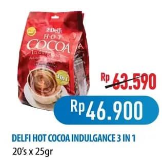 Promo Harga Delfi Hot Cocoa Indulgence per 20 sachet 25 gr - Hypermart