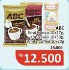 Promo Harga ABC Kopi Mocca, Susu, White Coffee per 10 sachet 20 gr - Alfamidi
