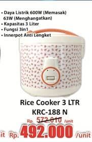 Promo Harga Kirin Rice Cooker KRC 188 N  - Hari Hari