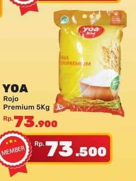 Promo Harga YOA Beras Rojo Premium 5000 gr - Yogya