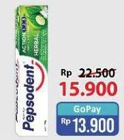 Promo Harga Pepsodent Pasta Gigi Action 123 Herbal 190 gr - Alfamart