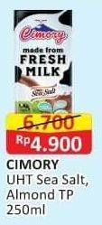 Promo Harga Cimory Susu UHT Sea Salt, Almond 250 ml - Alfamart