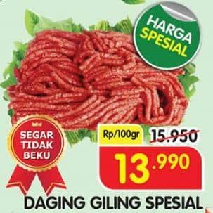 Promo Harga Daging Giling Sapi Spesial per 100 gr - Superindo