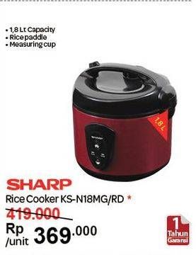 Promo Harga SHARP KS-N18MG | Rice Cooker 1.8ltr  - Carrefour