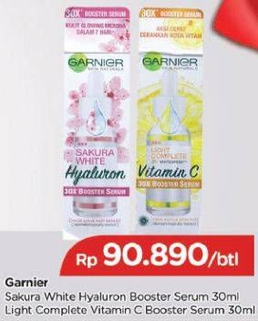 Promo Harga Garnier Sakura White Hyaluron Booster Serum/Light Complete Vitamin C Booster Serum  - TIP TOP
