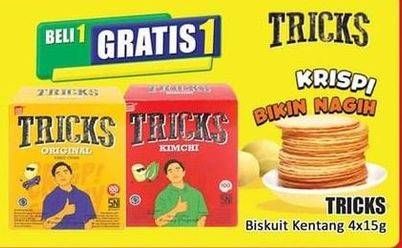 Promo Harga Tricks Biskuit Kentang per 4 pcs 15 gr - Hari Hari