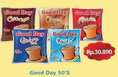 Promo Harga Good Day Instant Coffee 3 in 1 per 30 pcs - Hypermart