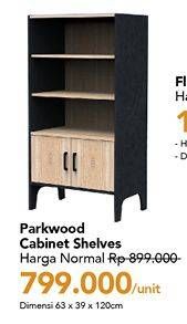 Promo Harga Parkwood Cabinet Shelves 63x39x120cm  - Carrefour