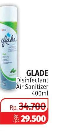 Promo Harga GLADE Surface Disinfectant & Air Sanitizer 400 ml - Lotte Grosir