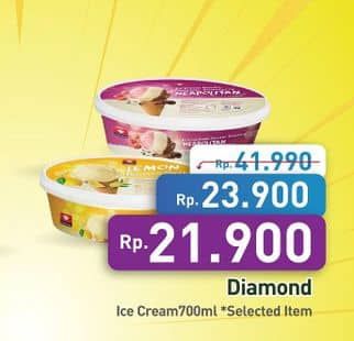 Promo Harga Diamond Ice Cream 700 ml - Hypermart