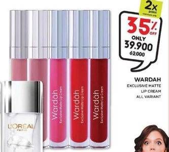 Promo Harga WARDAH Exclusive Matte Lip Cream All Variants  - Watsons