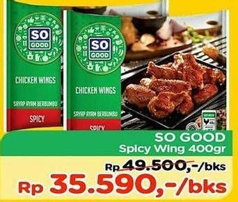 Promo Harga SO GOOD Spicy Wing 400 gr - TIP TOP