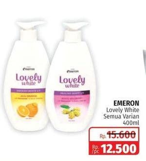Promo Harga EMERON Lovely White Hand & Body Lotion All Variants 500 ml - Lotte Grosir