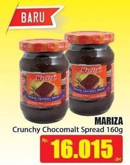 Promo Harga MARIZA Crunchy Chocomalt Spread  160 gr - Hari Hari