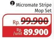 Promo Harga BAGUS Micromate Stripe Mop Set 1 pcs - Lotte Grosir