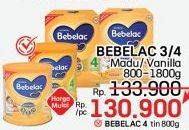 BEBELAC 3/ 4 Madu, Vanilla 800-1800gr