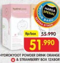 Promo Harga HYDROKYOOT Multivitamin Drink Orange, Strawberry 96 gr - Superindo
