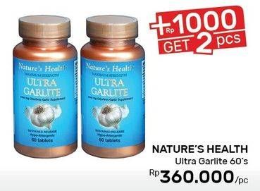 Promo Harga NATURES HEALTH Ultra Garlite 60 pcs - Guardian