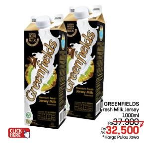 Promo Harga Greenfields Jersey Fresh Milk 1000 ml - LotteMart