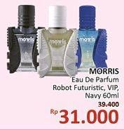 Promo Harga MORRIS Eau De Parfum Robot Futuristic, Robot VIP, Navy 60 ml - Alfamidi