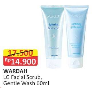 Promo Harga Wardah Lightening Facial Scrub/ Gentle Wash  - Alfamart