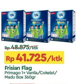 Promo Harga Frisian Flag Primagro 1+ Cokelat, Vanilla, Madu 360 gr - TIP TOP