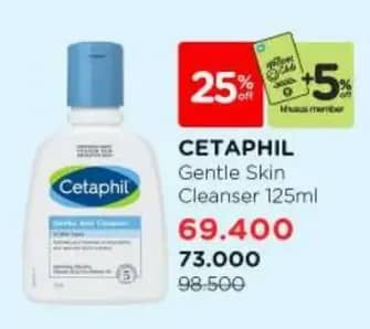 Promo Harga Cetaphil Gentle Skin Cleanser 125 ml - Watsons