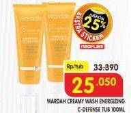 Promo Harga WARDAH C Defense Energizing Creamy Wash 100 ml - Superindo
